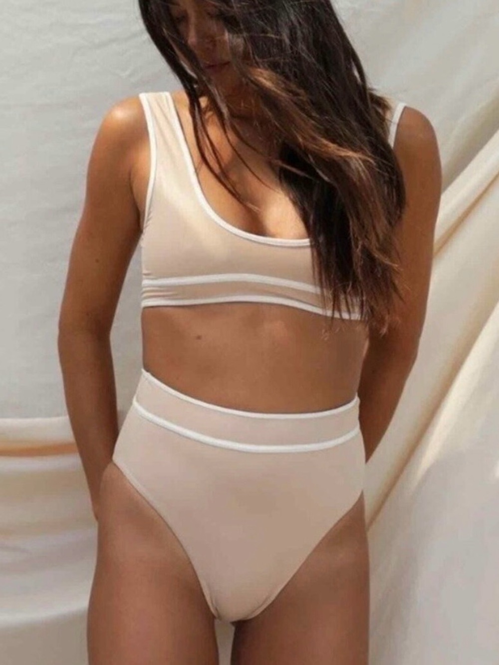 Stone Fox Bikini Set Dahlia Juniper Top Swim Bottoms Bathing Suit Small Medium